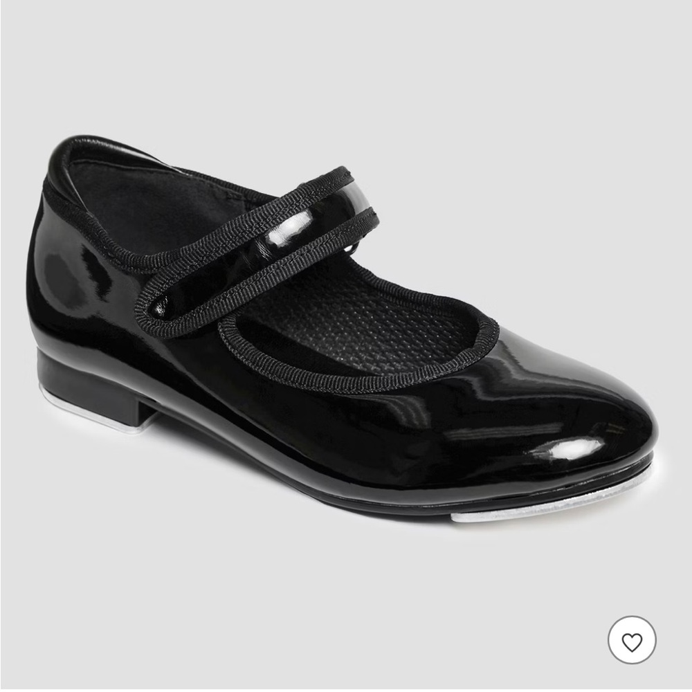 Danskin Kids' Shiny Black Dance Shoes New!